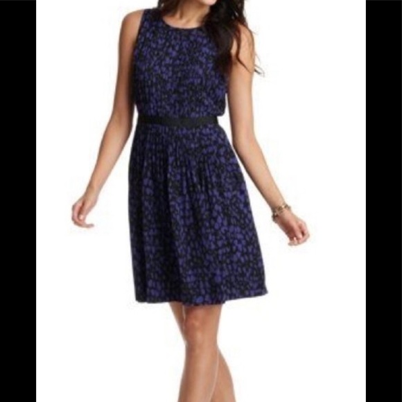 LOFT BLACK AND PURPLE PRINT SLEEVELESS DRESS👗Sz0P - Picture 11 of 12